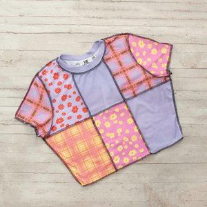 NWT Ragged Priest Neato Panel Pattern Crop Top size M